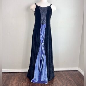 Vintage Goth Steampunk Cykxtees Velvet Cosplay Princess Renaissance Maxi Dress